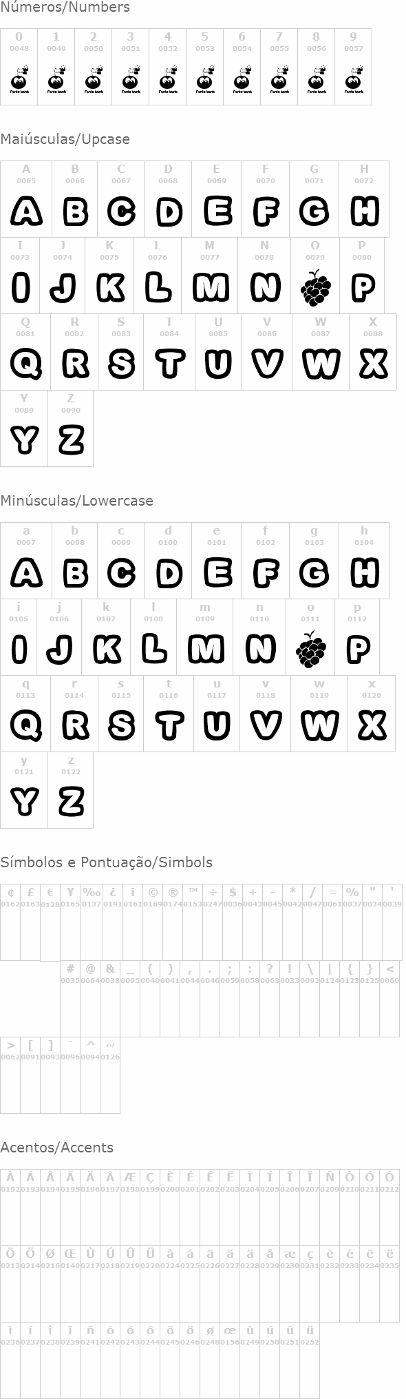 Fonts Bomb I love grapes