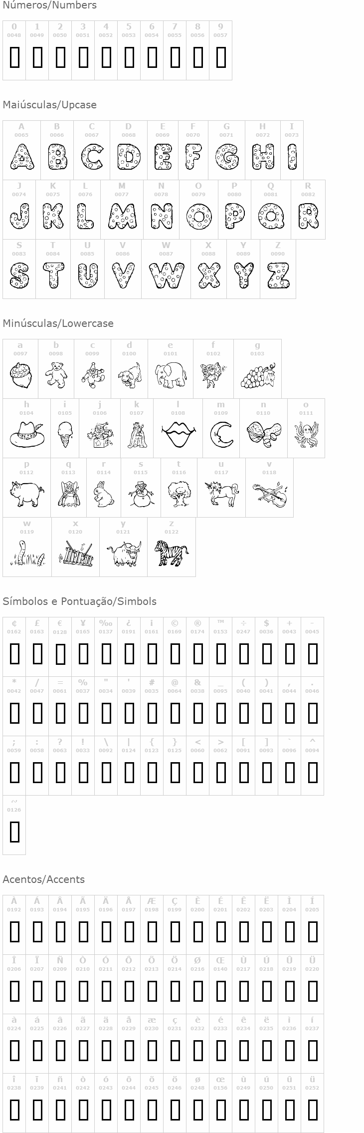 KG ABCs Dingbats